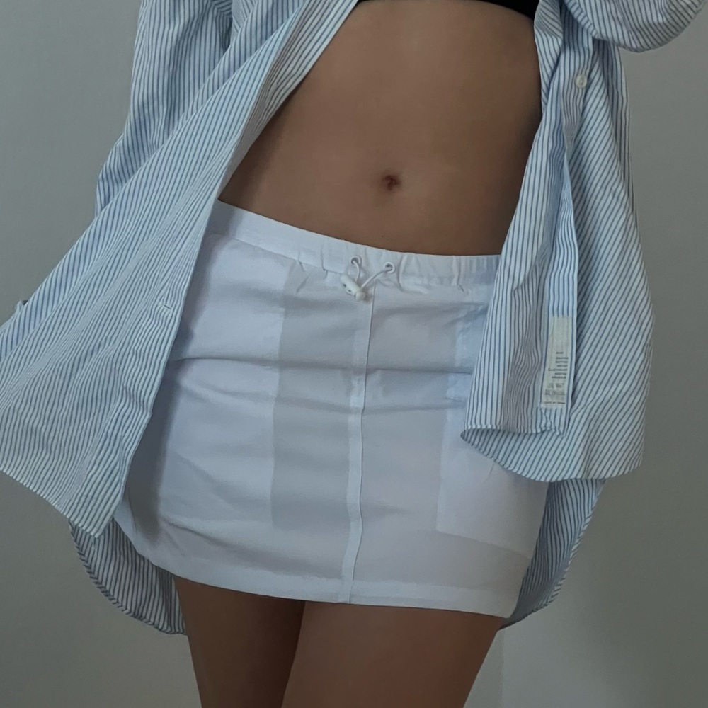 White Parachute Skirt